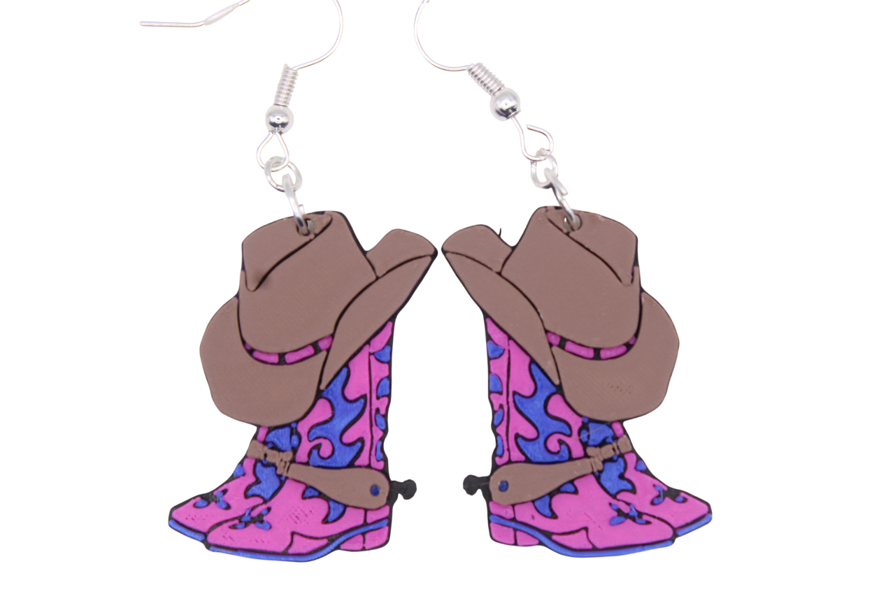 Cowboy/girl Rodeo Earrings Set 3 "Boots"