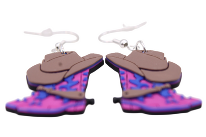 Cowboy/girl Rodeo Earrings Set 3 "Boots"