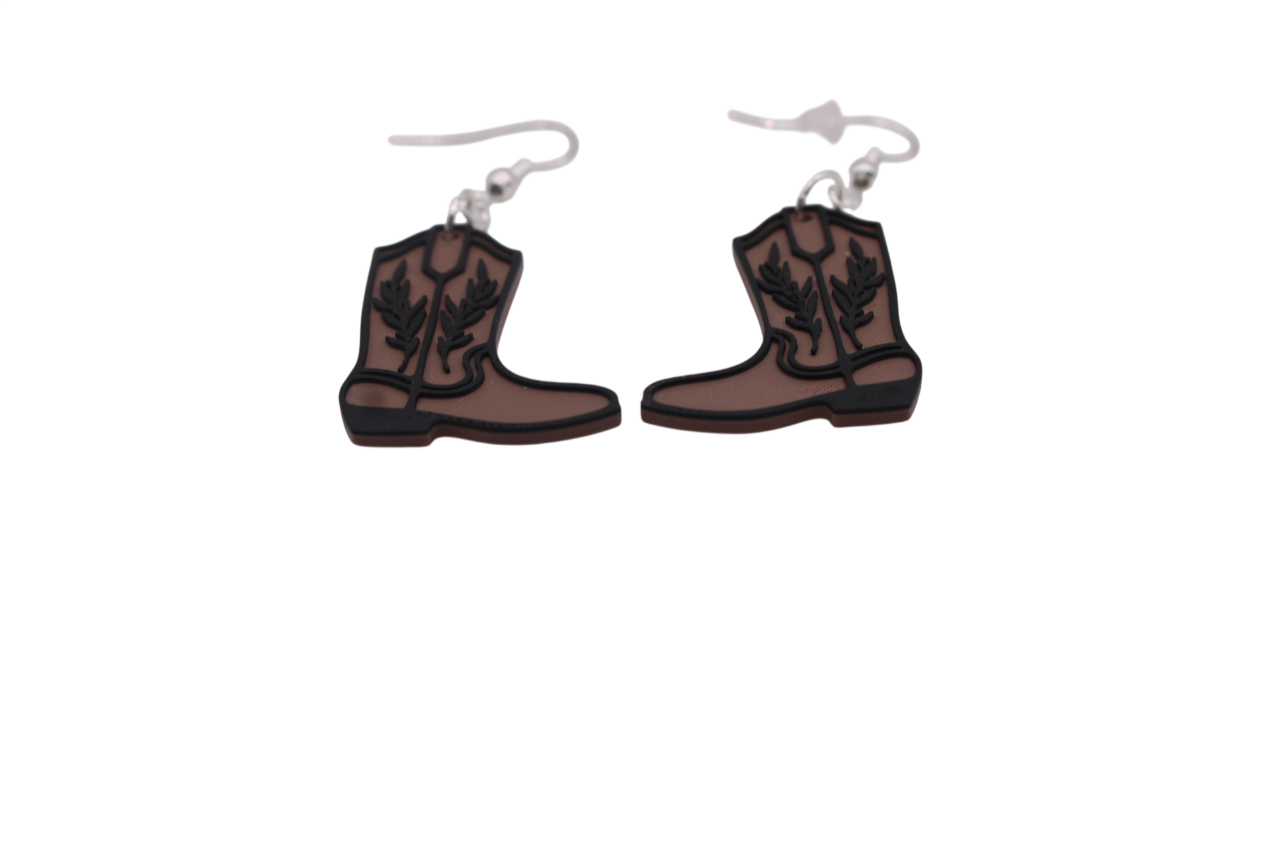Cowboy/girl Rodeo Earrings Set 3 "Boots"