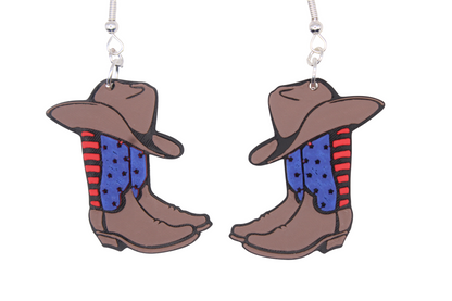 Cowboy/girl Rodeo Earrings Set 3 "Boots"