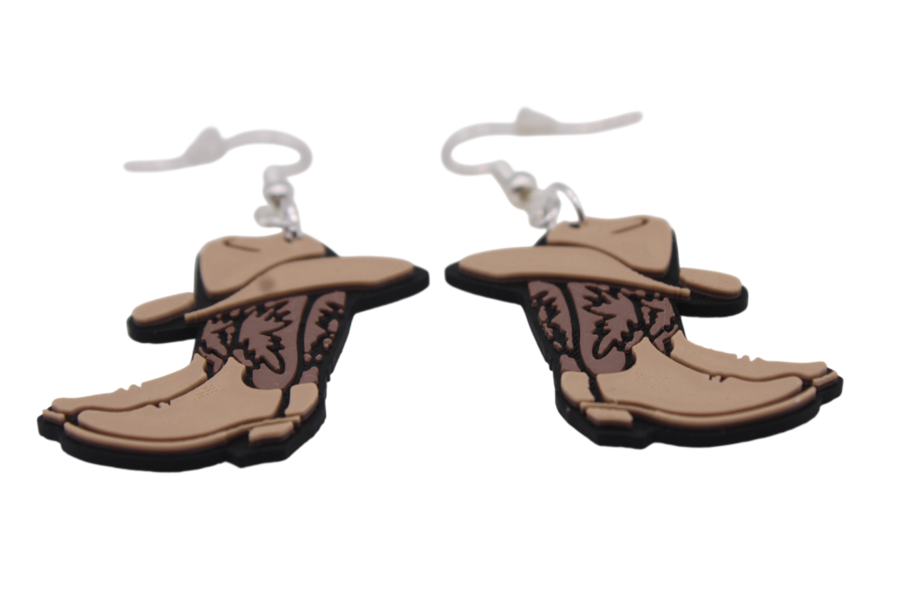 Cowboy/girl Rodeo Earrings Set 3 "Boots"