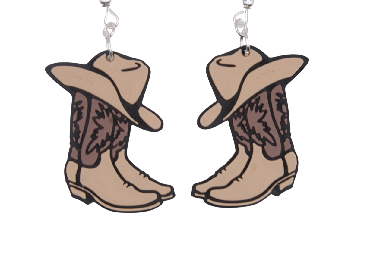 Cowboy/girl Rodeo Earrings Set 3 "Boots"
