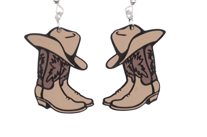 Cowboy/girl Rodeo Earrings Set 3 "Boots"