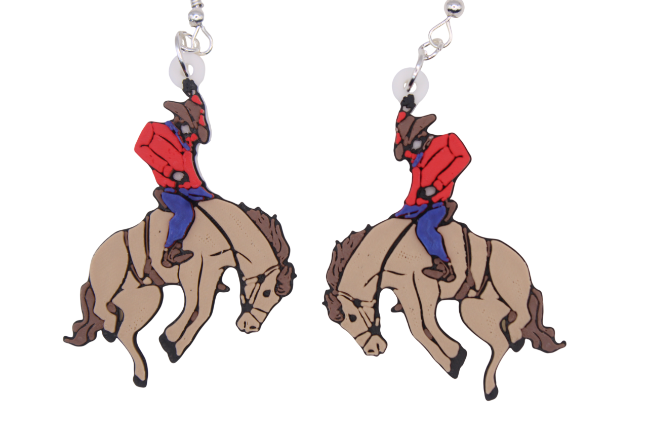 Cowboy/girl Rodeo Earrings Set 4