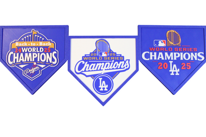 LA Dodgers World Series Plaques (4 Styles!) 3D Printed