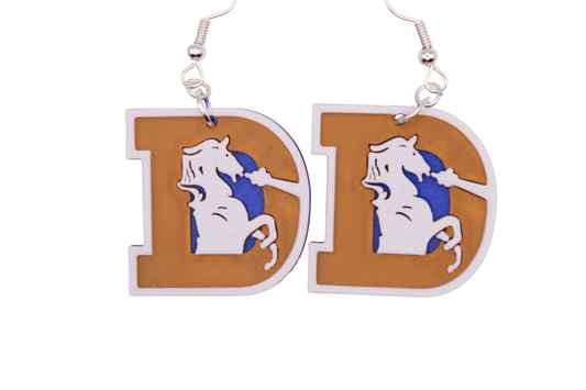 Denver Brancos Earrings