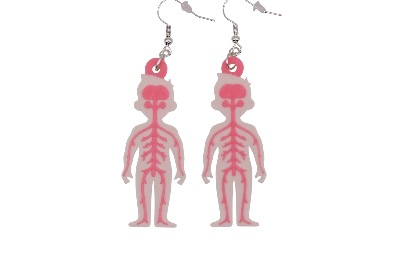 Nervous System (Medical) 3D Printed Earrings