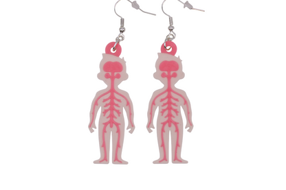 Nervous System (Medical) 3D Printed Earrings