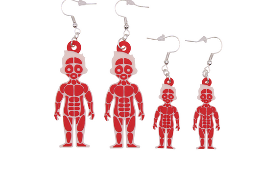 Muscular (Medical) 3D Printed Earrings