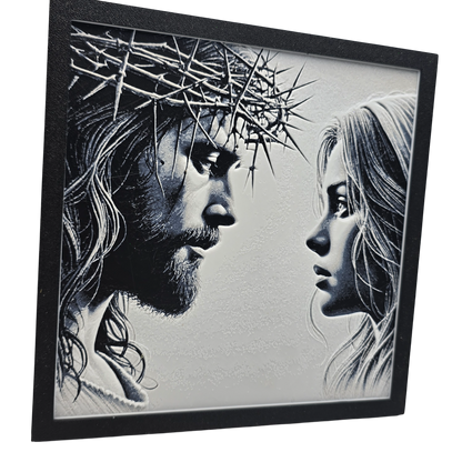 Jesus and Mary Painting 3D Print