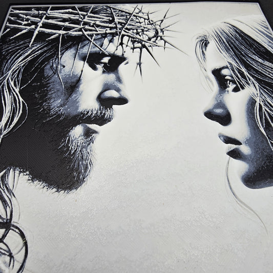Jesus and Mary Painting 3D Print