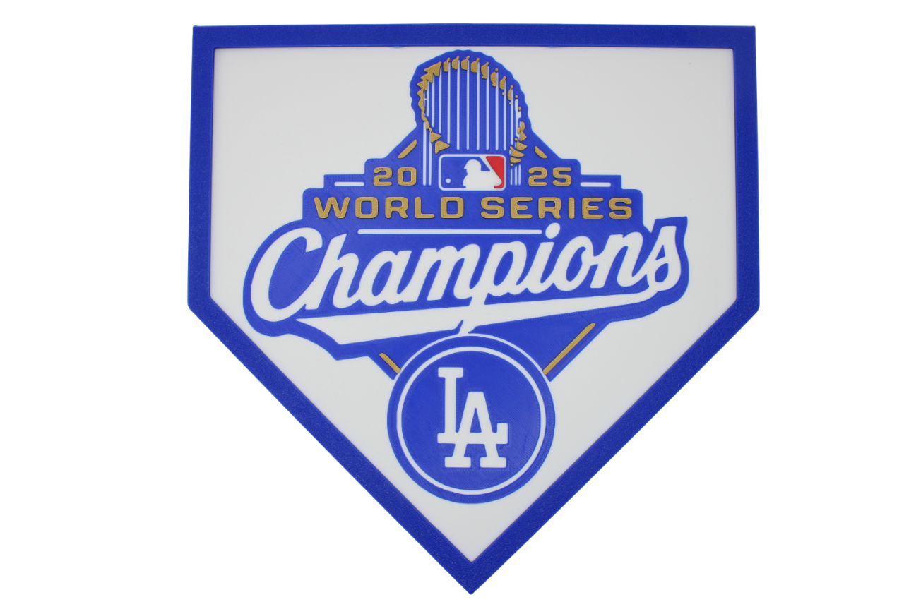 LA Dodgers World Series Plaques (4 Styles!) 3D Printed