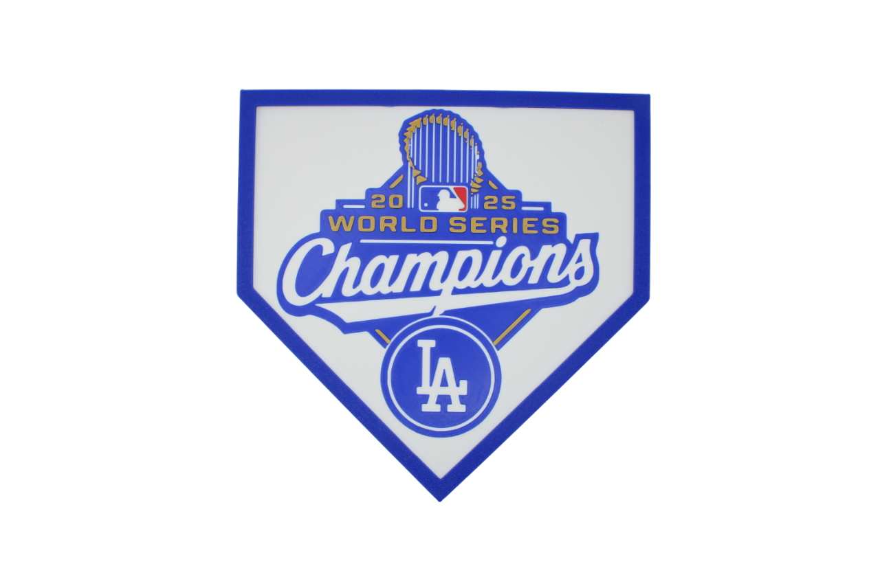 LA Dodgers World Series Plaques (4 Styles!) 3D Printed