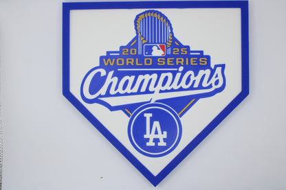 LA Dodgers World Series Plaques (4 Styles!) 3D Printed