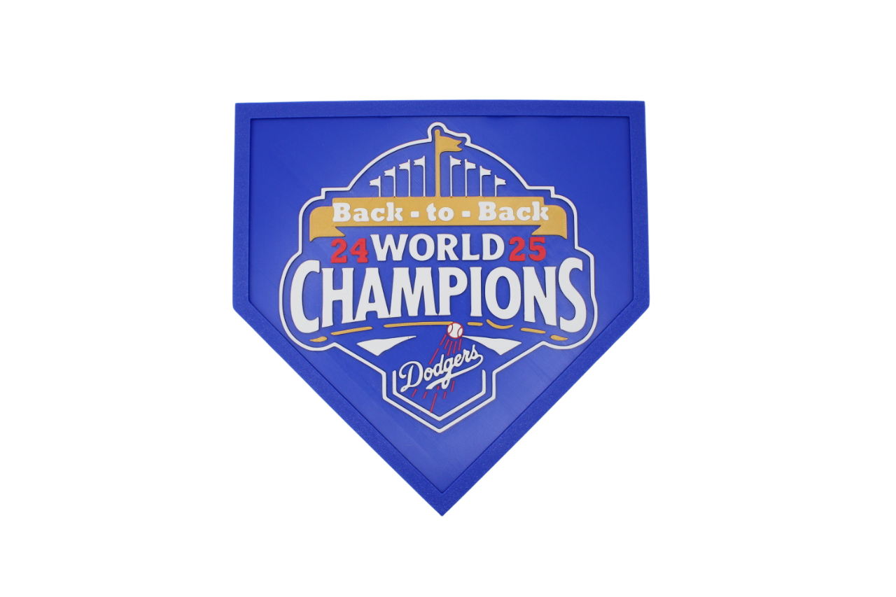 LA Dodgers World Series Plaques (4 Styles!) 3D Printed