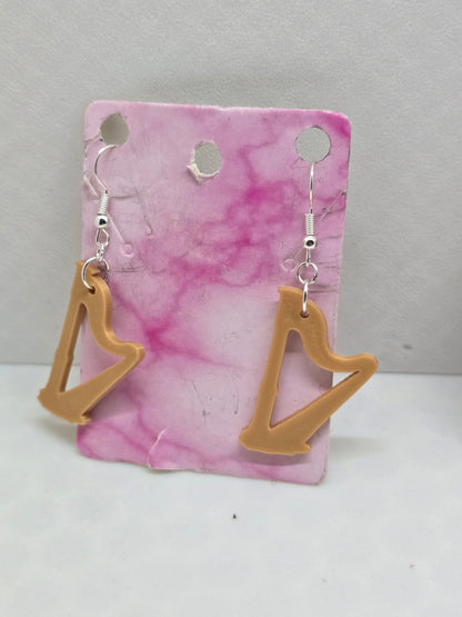 Musical Instrument Earrings - 3D Printed Earrings (8 choices)