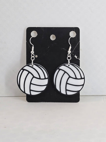 Volleyball Dangle Earrings - 3D Printed Earrings!
