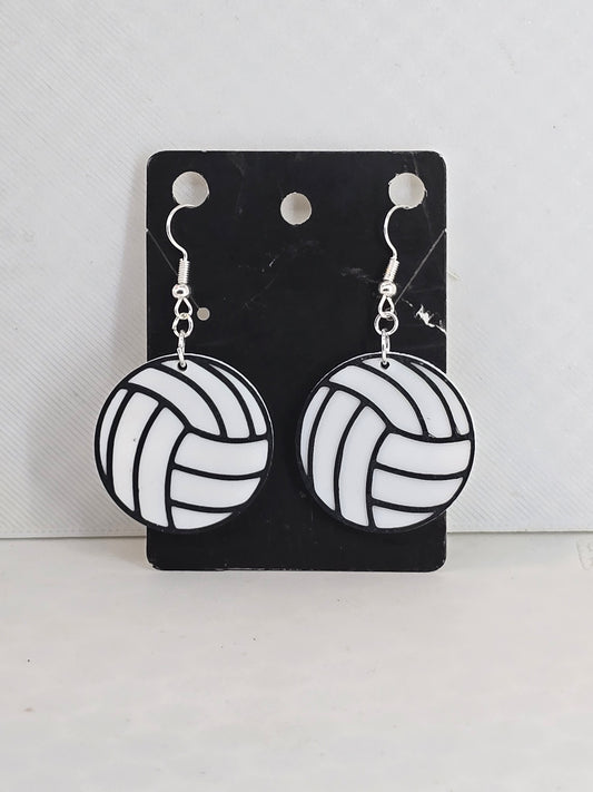 Volleyball Dangle Earrings - 3D Printed Earrings!