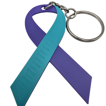 Suicide Prevention Ribbon Keychain