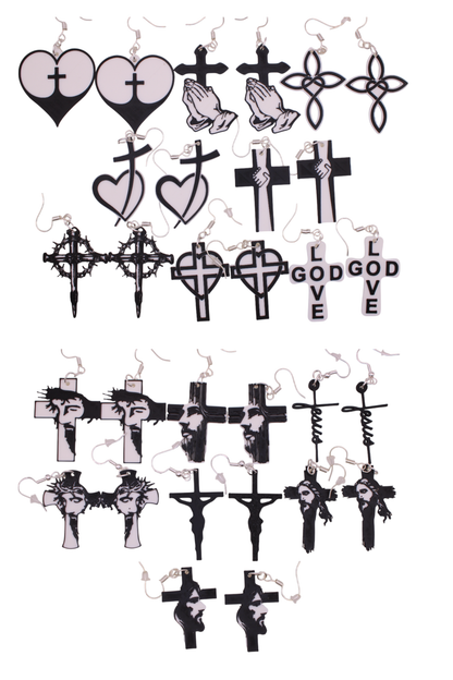 Jesus Cross Earrings 16 types!