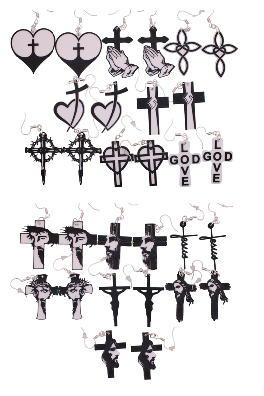 Jesus Cross Earrings 16 types!