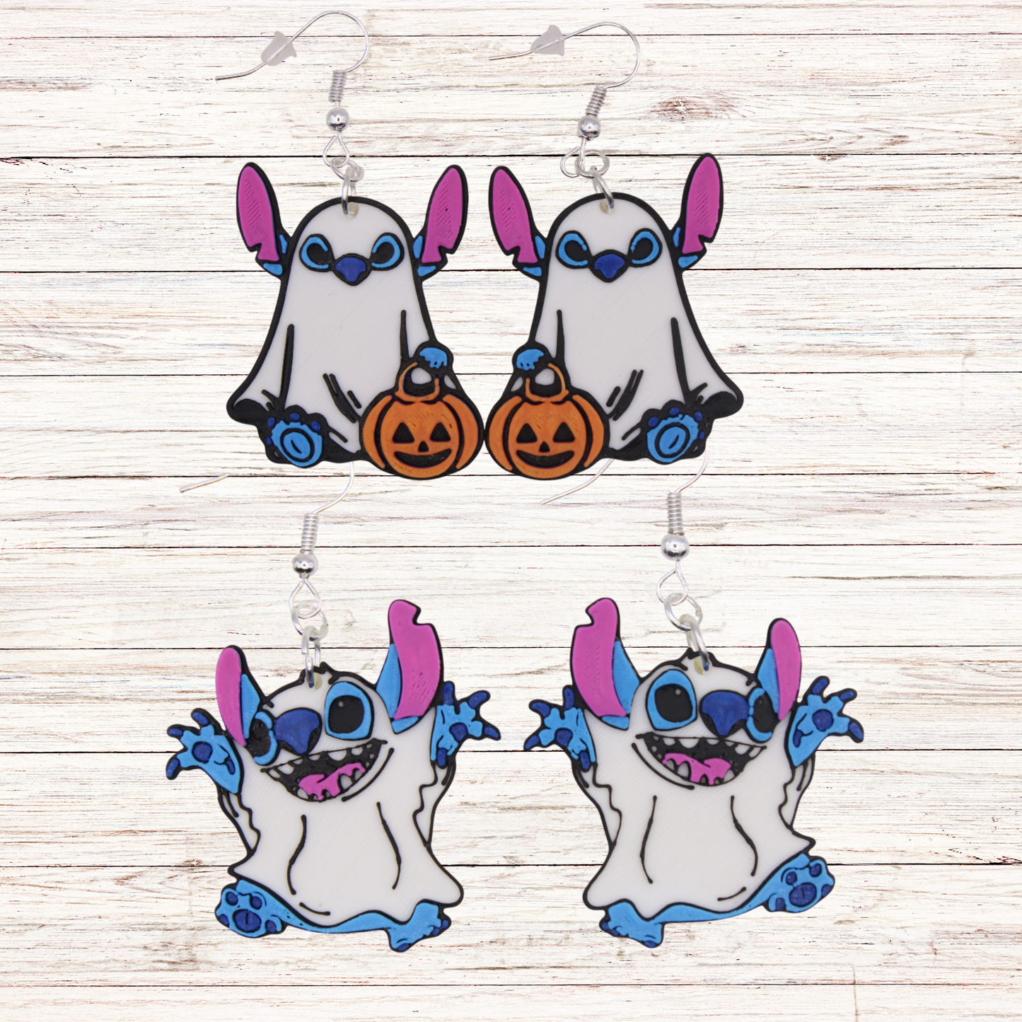 The Experiments in Disguise Collection – 3D Printed Stitch Ghost Earrings
