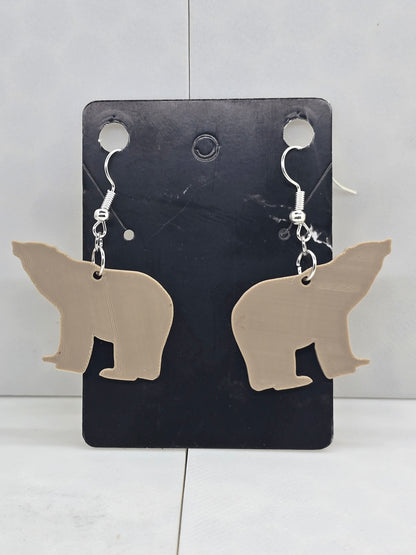 Bear Earrings - 3D printed earrings (more colors available)