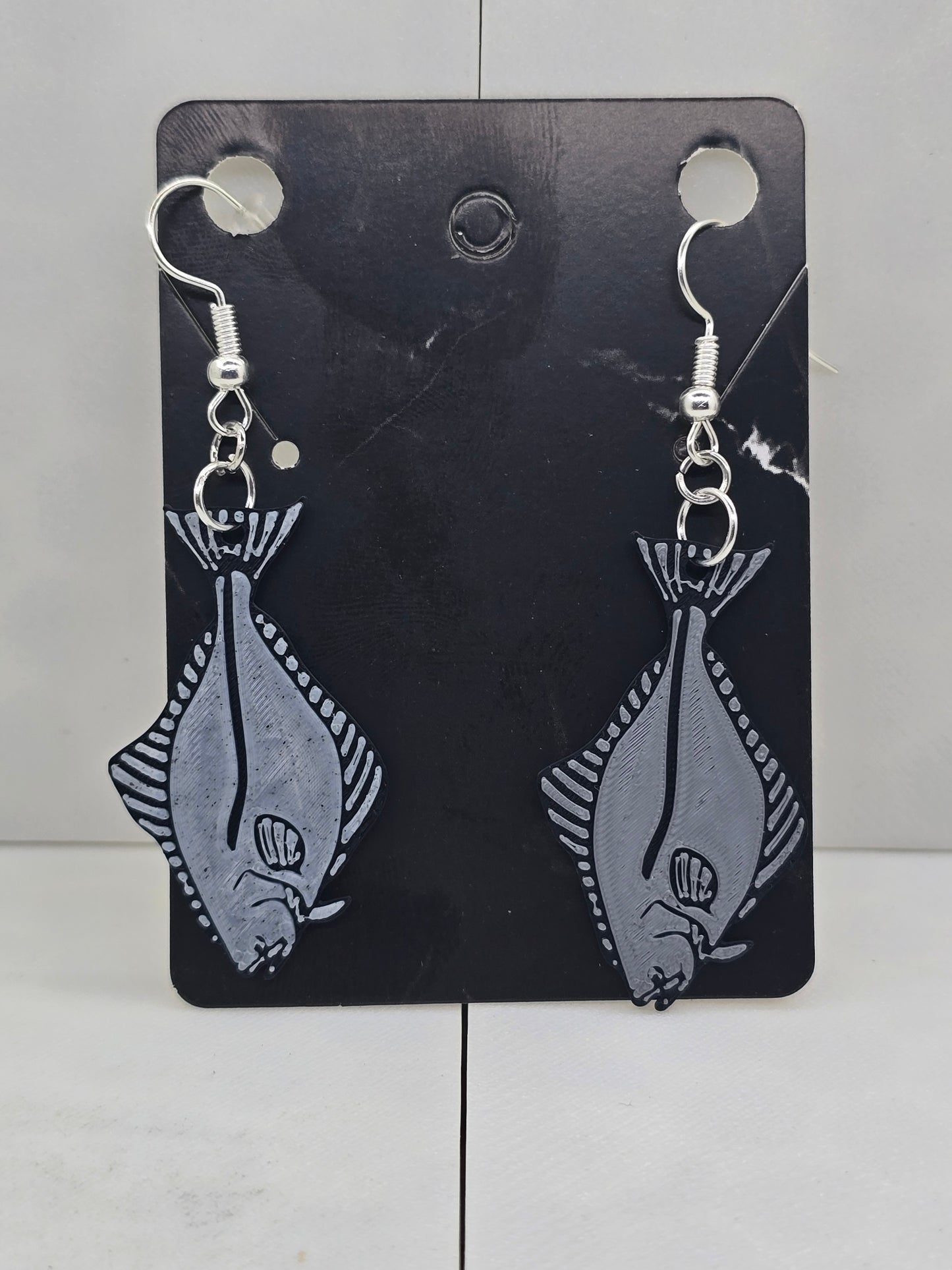 Halibut Earrings! - 3d printed earrings!
