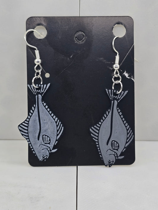 Halibut Earrings! - 3d printed earrings!