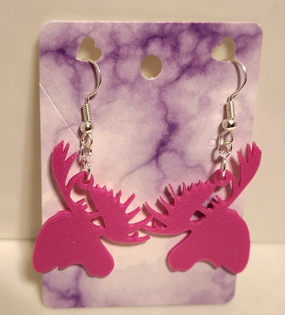 Moose Head Earrings - 3D Printed Earrings!
