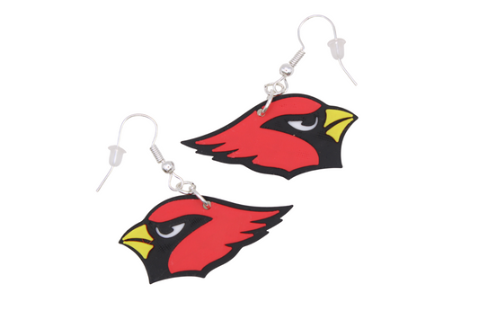 Small Cardinal Dangling Earrings