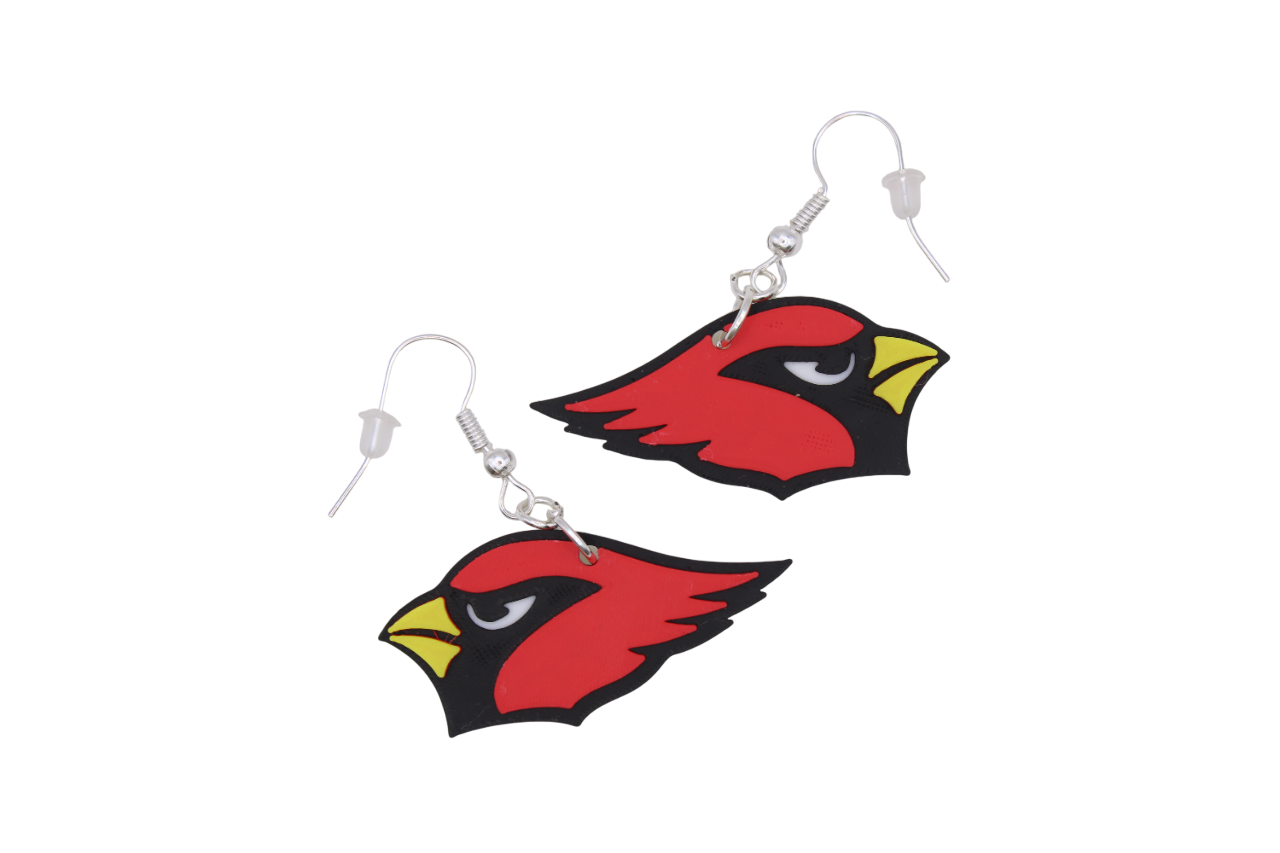 Small Cardinal Dangling Earrings
