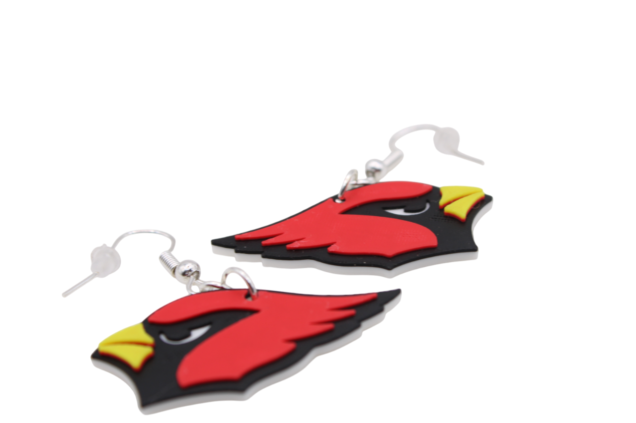 Small Cardinal Dangling Earrings