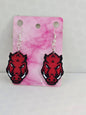 Arkansas Razorback Front Facing Earrings