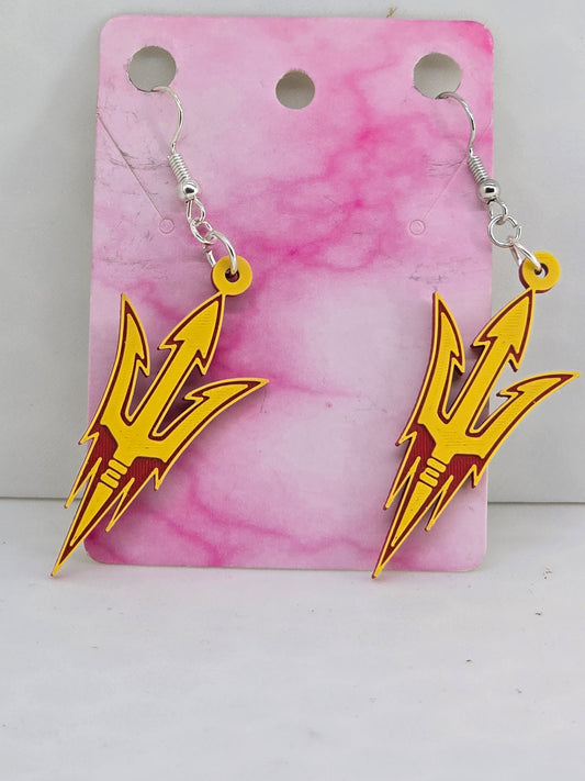 ASU Pitchfork Earrings