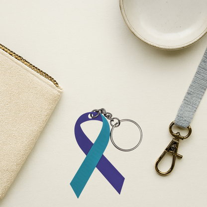 Suicide Prevention Ribbon Keychain