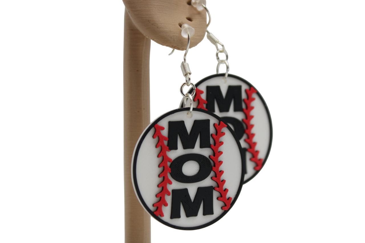 Baseball Mom Earrings - 3D Printed Earrings!