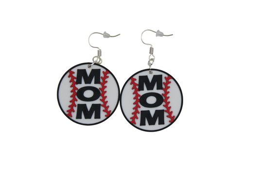 Baseball Mom Earrings - 3D Printed Earrings!