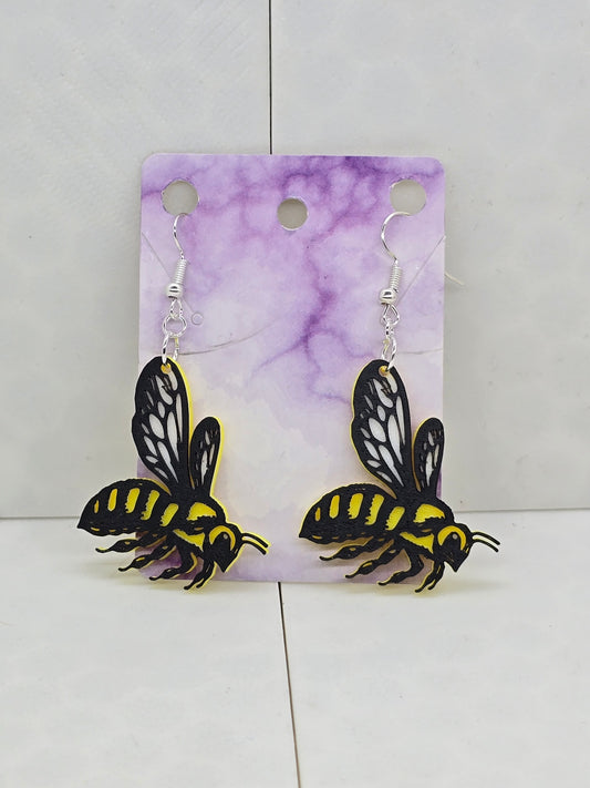 Bee Realistic Earrings