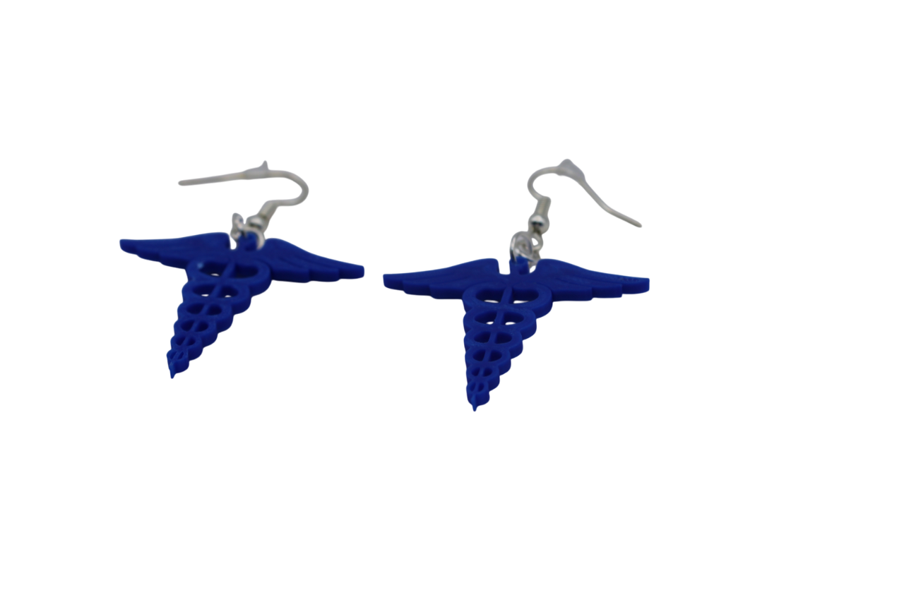 Nurse/Healthcare/First Responder, Police Heart Earrings - 3D Printed Earrings!