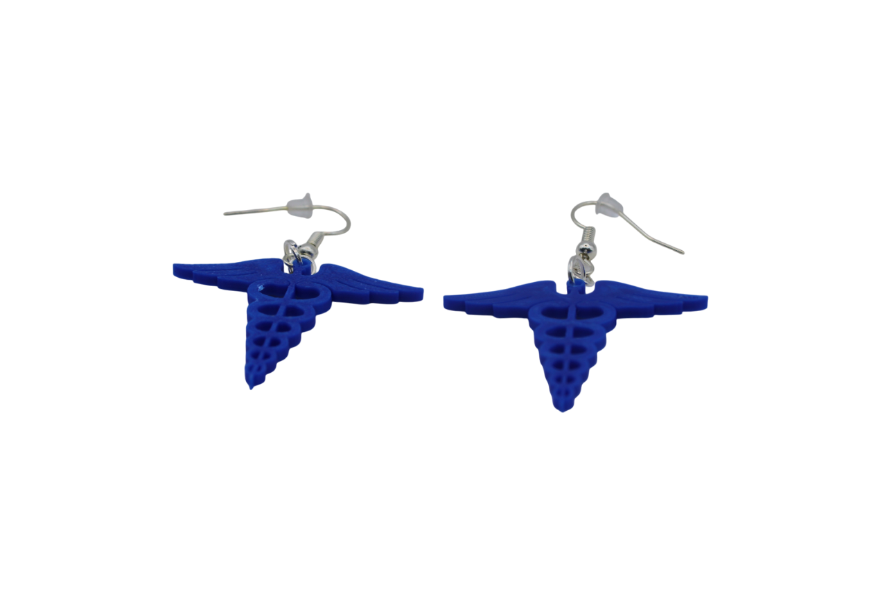 Nurse/Healthcare/First Responder, Police Heart Earrings - 3D Printed Earrings!