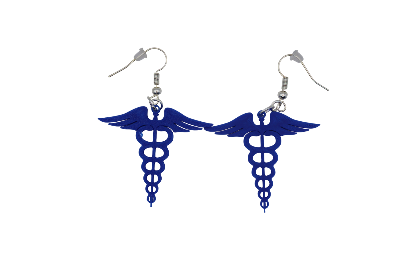 Nurse/Healthcare/First Responder, Police Heart Earrings - 3D Printed Earrings!