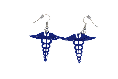 Nurse/Healthcare/First Responder, Police Heart Earrings - 3D Printed Earrings!