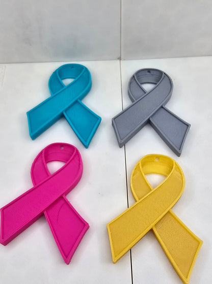 Cancer Ribbon Keychain - Erratically Eccentric Creations