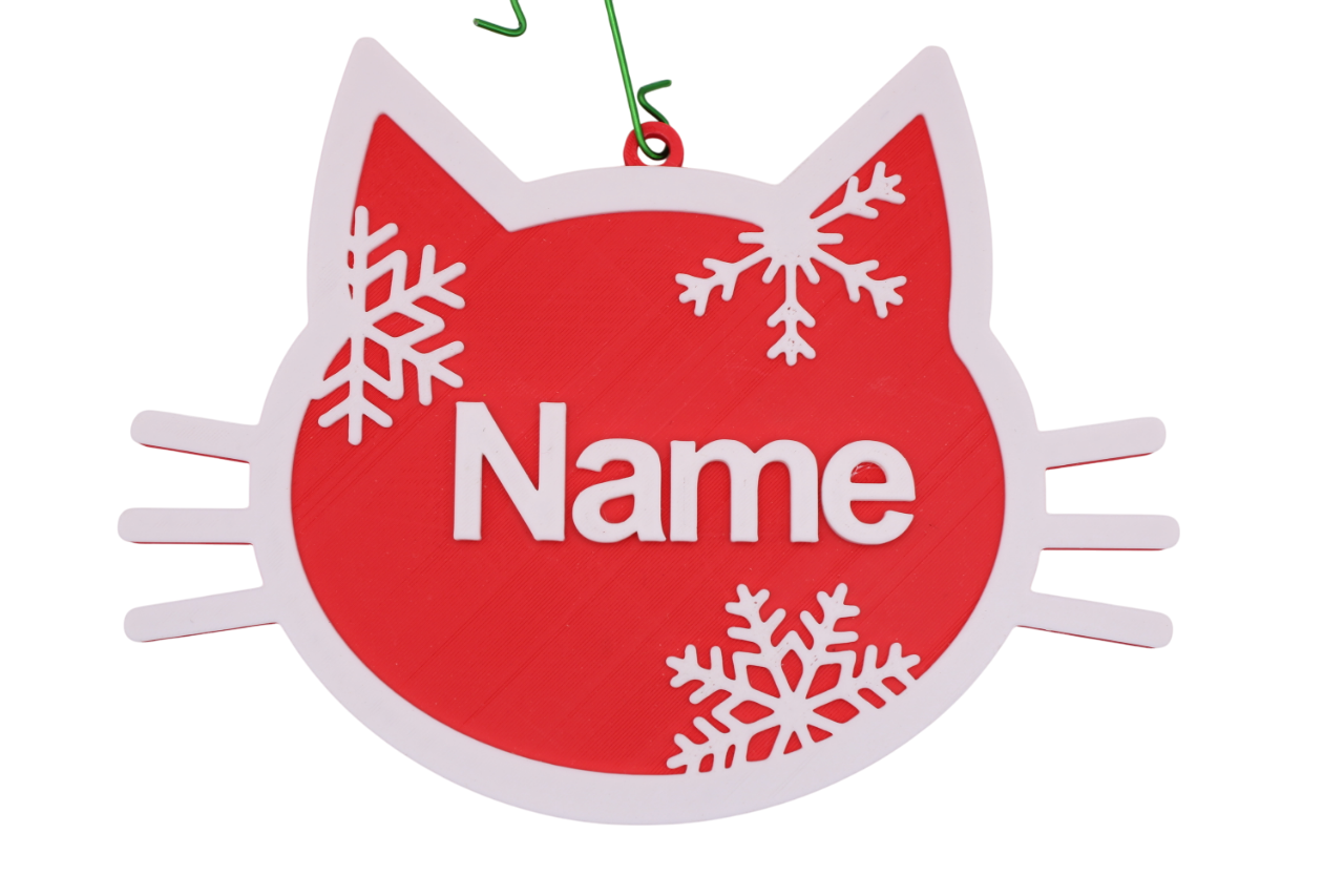 Cat Ornament (customizable)