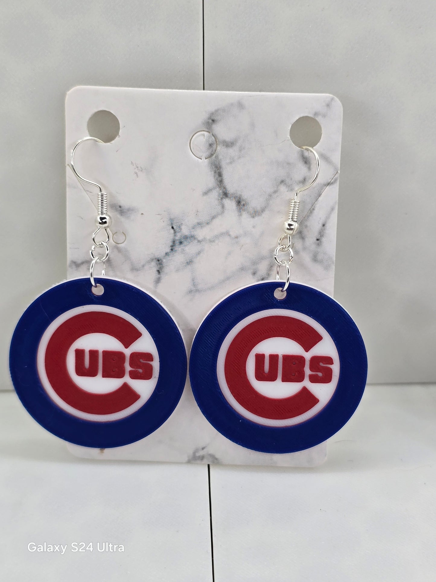 Chicago Cubs Circle Earrings