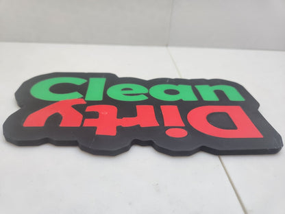 Clean Dirty Dishwasher Magnet Colored - Erratically Eccentric Creations