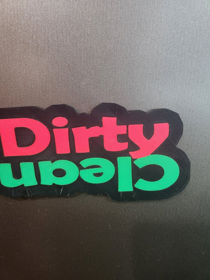 Clean Dirty Dishwasher Magnet Colored - Erratically Eccentric Creations