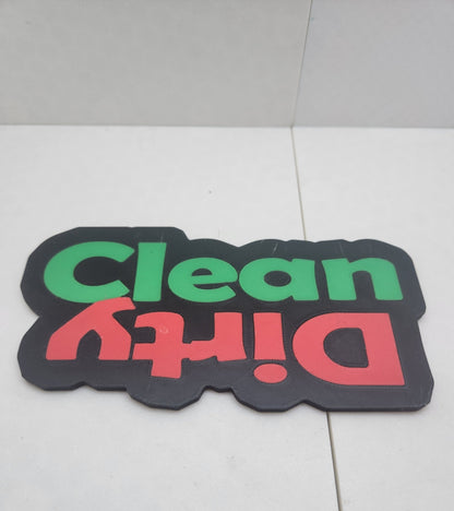 Clean Dirty Dishwasher Magnet Colored - Erratically Eccentric Creations