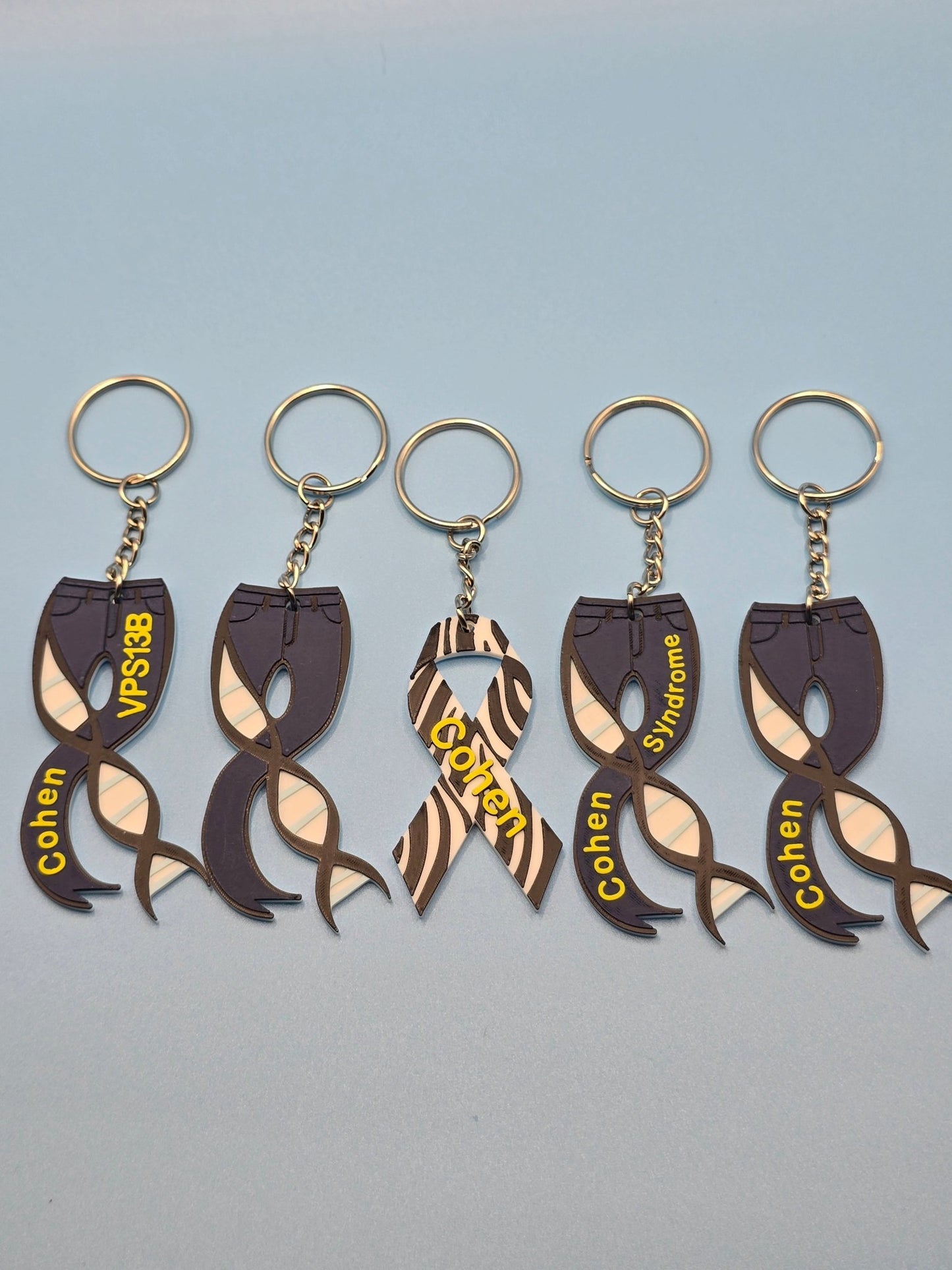 Cohen Syndrome Keychains - 3D Printed (Gene related syndromes) - Erratically Eccentric Creations